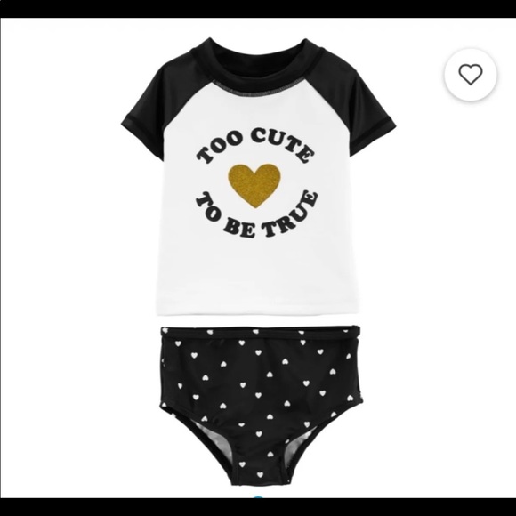 Carter's Other - New 24 month girl rash guard swimsuit